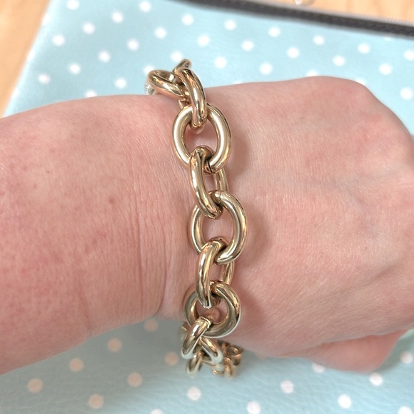 Chunky Chain Gold Bracelet New 7in - Picture 4 of 5